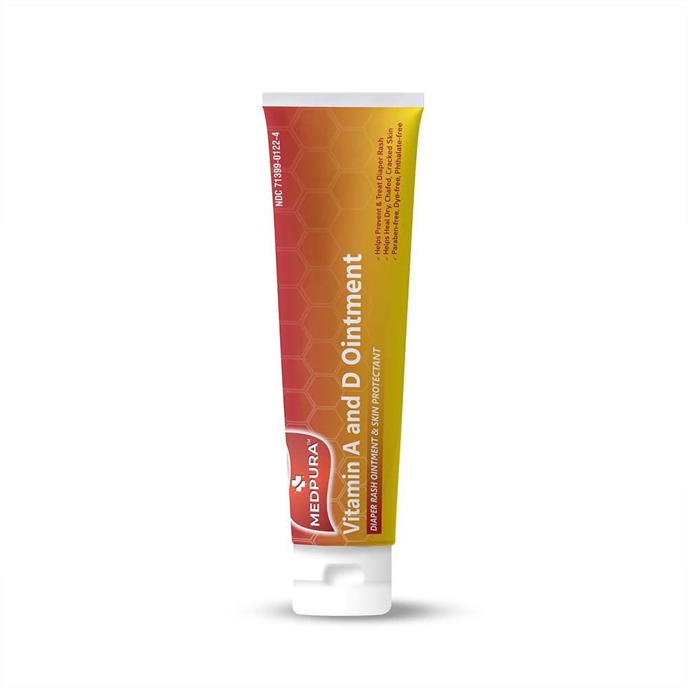 Vitamin A and D Diaper Rash Ointment Prevents & Treats Diaper Rash Moisturizing Skin Protectant with Vitamins A & D Healing Oint