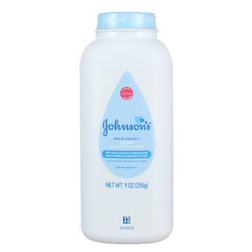 Johnson'S Baby Powder With Naturally Derived Cornstarch Aloe & Vitamin E, Hypoallergenic, 9 Oz (Pack Of 3)