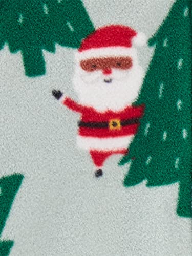 Simple Joys By Carter'S Baby Holiday Fleece Footed Sleep And Play, Pack Of 2, Grey Santa/Christmas Print, 3-6 Months