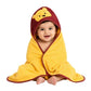Babyholic Hooded Baby Bath Towel with Cute Animal Face, Soft Absorbent Wrapping Towel for Newborn Baby Boys & Girls, Yellow