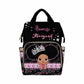 Artsadd Personalized Baby Bag - Large Capacity Diaper Bags With Princess Crown Design, Custom Name Backpack For Daughter Or Gran