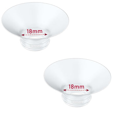 IVARONAL Flange Insert 2PCS 18mm Compatible with Momcozy M9/M6/M5/S12 Pro/V1 Pro/V2 pro, Spectra/Medela/Elvie/NCVI/TSRETE/eufy/L