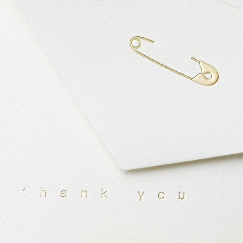 Crane & Co. Diaper Pin Thank You Note (CT1337), Pack of 10