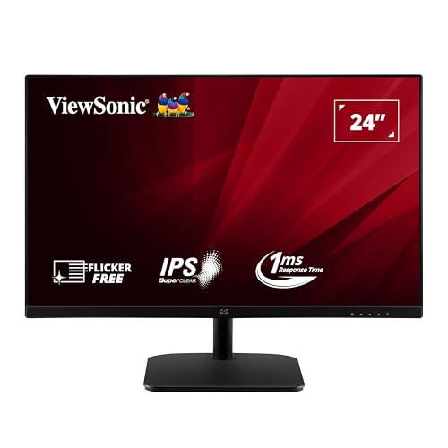 Viewsonic (From Usa) 60.96 Cm (24) Fhd Ips Monitor For Home And Office Use, 100 Hz, 1 Ms Response Time, Amd Free Sync, Dual Spe