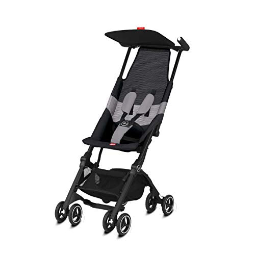 Gb Pockit Air All Terrain Ultra Compact Lightweight Travel Stroller With Breathable Fabric In Velvet Black