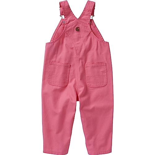 Carhartt Baby Girls Bib (Lined And Unlined) Overalls, Carhartt Pink Lemonade, 18 Months Us