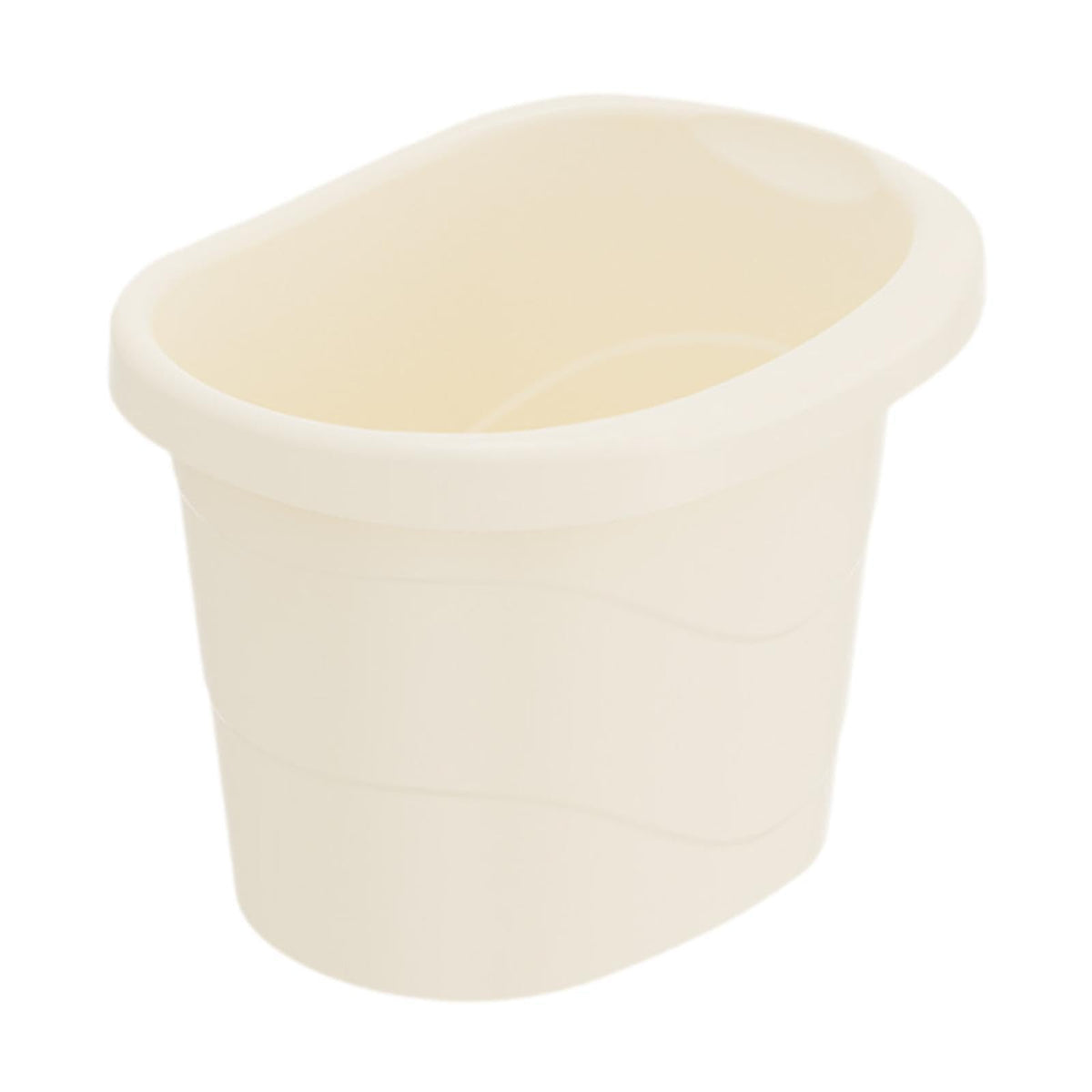 UJEAVETTE Baby Tub Bucket with Support Seat Non Slip Storage Baby Bath Tub for Newborn White Large