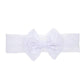Qiansail Baby Girls Lace Bow Headband Elastics Bow Knot Hairband Headwrap For Newborn Infant Toddlers Kids (White)