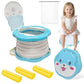 SunnySmile Travel Potty for Toddler,Portable Toilet for Kids,Potty Training Toilet Seat ,Applicable to Travel,Camping, Outdoor, 