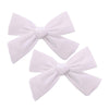 Vintage Velvet Bow Hair Clips for Baby Girl Kids Women Fall Velvet Christmas Hair Bows Barrettes Accessories (2 pcs White)