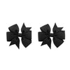 3 Inches Boutique Grosgrain Ribbon Pinwheel Hair Bows for Baby Girls, Toddler Bows Hair Clip Birthday Gifts In Pair (black)