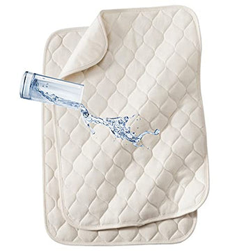 American Baby Company 2 Pack Waterproof Quilted Lap And Burp Pad Cover Made With Organic Cotton Top Layer, 21' X 14'