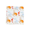 Softsens Under The Sea Organic Muslin Swaddle  White, Red & Sky Blue