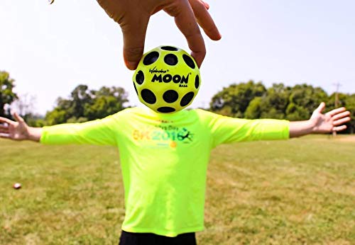 Waboba Moon Ball - Super High Bouncing Ball - Neon Coloured Indoor and Outdoor Ball Ages - Make Pop Sounds - Easy to Grip (Green