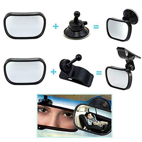 Zogeez Baby Rear View Car Mirror - Wide View For Better Viability - Shatter-Resistant Seat Safety For Infants, Children, Or Todd