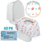 Disposable Toilet Seat Covers For Kids & Adults (40 Pack) Germ Protect From Public Toilets - Waterproof, Individually-Wrapped, P