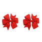 3 Inches Boutique Grosgrain Ribbon Pinwheel Hair Bows for Baby Girls, Toddler Bows Hair Clip Birthday Gifts In Pair (red)