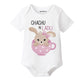 Knitroot Chachu Family Special Onesies, Unisex Baby Kids Cotton Lycra Envelope Neck Half Sleeve White Romper, Bodysuit, Sleepsui