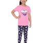 White Dahlia Cotton Unicorn Print Night Suit for Kid Girl || Cotton Night Dress Kid Girl || Night Dress for Girls || Baby Girl P