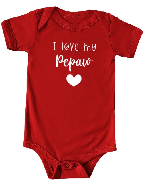 I Love My Pepaw Color Infant Bodysuit, Baby Shower Newborn Gift, Pregnancy Reveal Onesie Present, Valentine'S Or Father'S Day (6