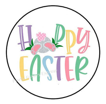 1.5' Inch Happy Easter Bunny Stickers - Happy Easter Stickers - Bunny Stickers Envelope Seals Labels - D #Aa61Rk (30 Pcs)