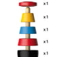 BRIO Infant & Toddler 30120 - Stacking Clown - 9 Piece Wood Stacking Toy for Kids Ages 1 and Up