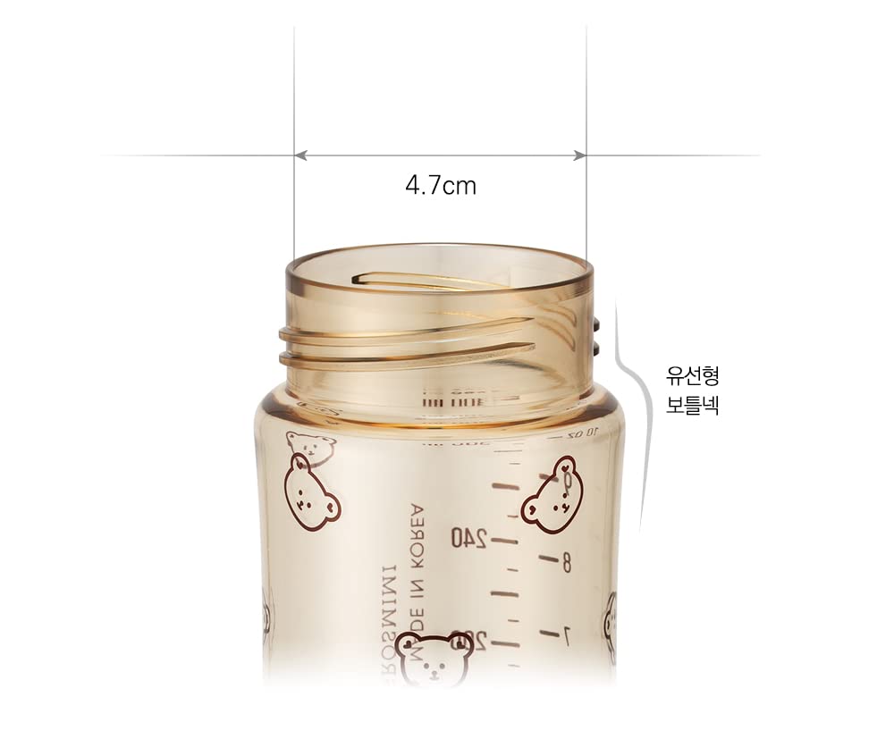 Grosmimi Ppsu Baby Bottle, Bpa Free (6Oz Bear_Pure Gold)