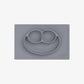 ezpz Happy Mat  100% Food Grade Silicone Suction Plate with Builtin Placemat for Toddlers Smile Design Plates Promotes Baby Le