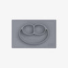 ezpz Happy Mat  100% Food Grade Silicone Suction Plate with Builtin Placemat for Toddlers Smile Design Plates Promotes Baby Le