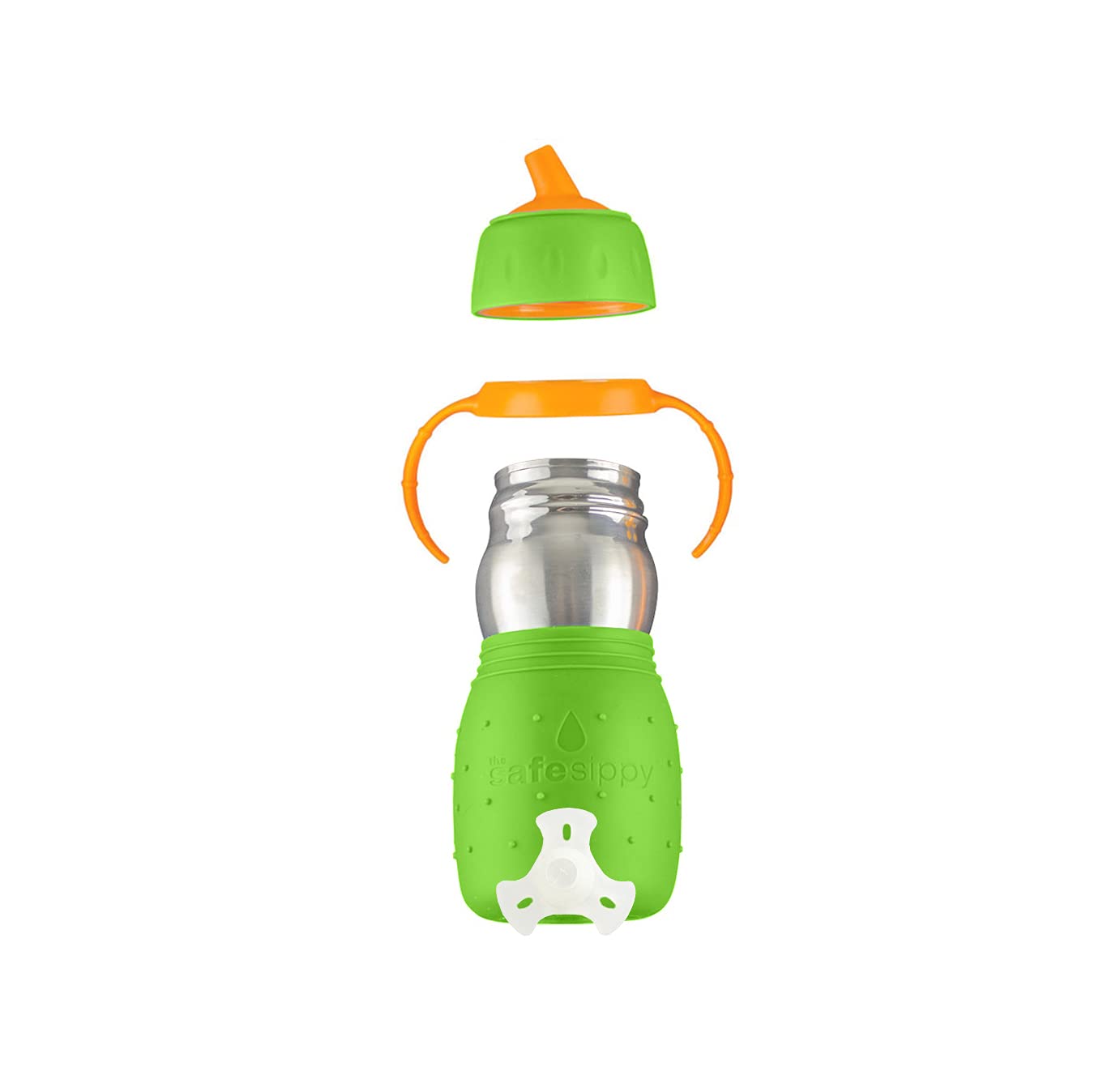 Kid Basix Safe Sippy, Stainless Steel Cup For Babies/Toddlers, Round Spout, Dishwasher Safe, Bpa Free, 11 Oz. Travel/School/Play