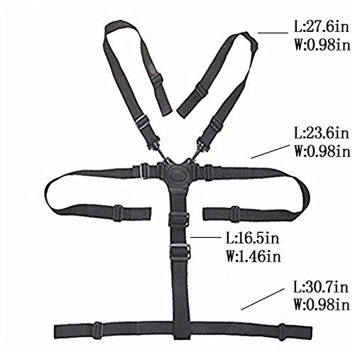 Twoworld Baby High Chair Seat Cushion Liner Mat Pad Cover And High Chair Straps (5 Point Harness) 1 Suit (Giraffe)