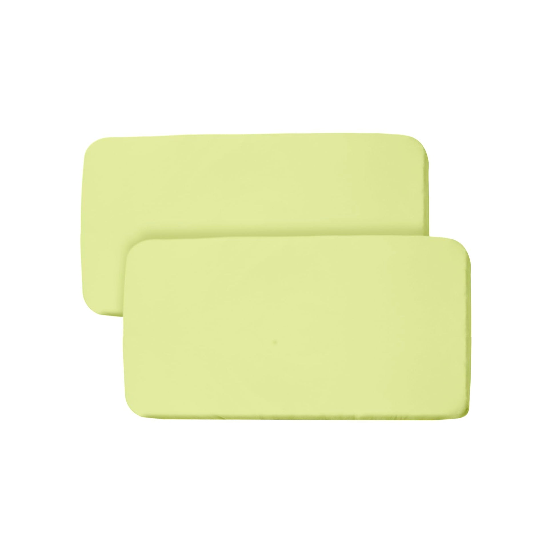 BreathableBaby All-in-One Fitted Sheet & Waterproof Cover, for 33 x 15/84 x 38 cm Bassinet Mattress, Lime (2-Pack)