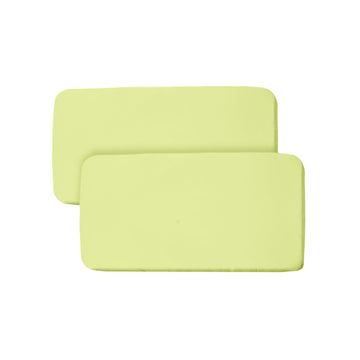 BreathableBaby All-in-One Fitted Sheet & Waterproof Cover, for 33 x 15/84 x 38 cm Bassinet Mattress, Lime (2-Pack)