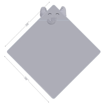 Yoyoo Premium Baby Bath Towel - Viscose Derived From Bamboo, Baby Hooded Towels - Newborn Essential Cute Grey Little Elephant -P