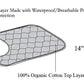 American Baby Company 2 Pack Waterproof Quilted Lap And Burp Pad Cover Made With Organic Cotton Top Layer, 21' X 14'