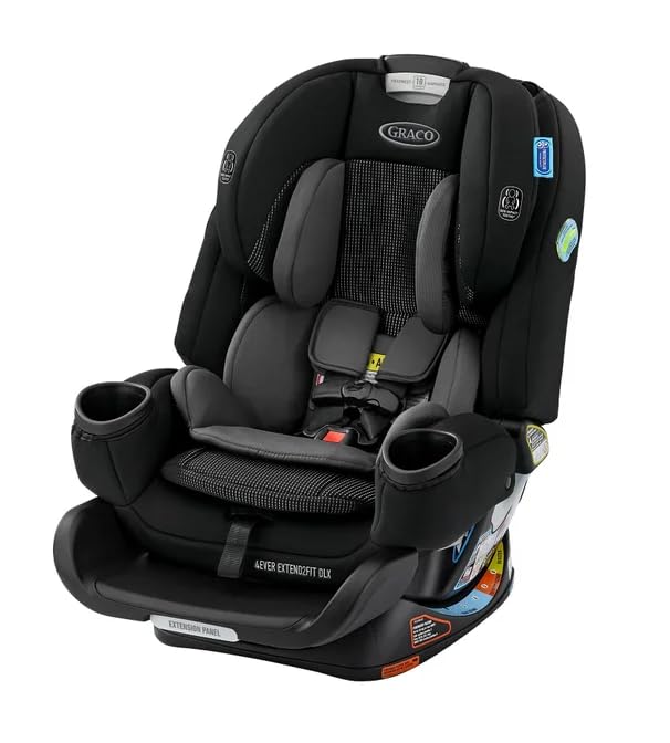 Graco 4Ever Extend2Fit DLX 4-in-1 Convertible Car Seat - Infant to Toddler, Rear & Forward Facing, Booster, Adjustable Recline, 