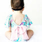 Enhill Toddler Infant Baby Girls Shiny Fish Scales Ruffles Sleeve Swimsuit One Piece Swimwear (2-3 Years) Colorful