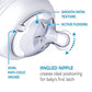 Chicco Naturalfit Glass 2 Pack Slow Flow With Bonus Silicone Sleeve, 9 Ounce, 0 Months Plus