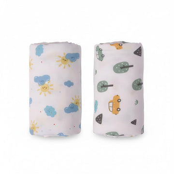 MINDORA Organic Muslin Cotton Baby Swaddle Blanket (100x100 cm) | Soft Breathable Newborn Swaddle Wrap for Babies | Receiving Bl