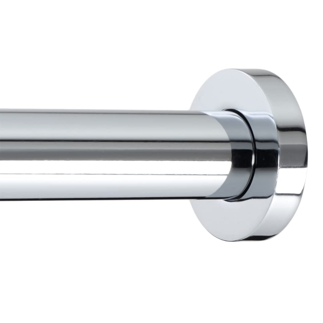 Ivilon Shower Curtain Rod - Flat End Cap Spring Tension Rods For Windows Or Shower, 36 To 54 Chrome