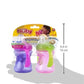Nuby Plastic 2-Pack Two-Handle No-Spill Super Spout Grip N' Sip Cups, 8Oz, Coral And Aqua