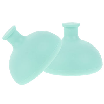 Healifty 2Pcs Silicone Palm Chest Percussion Cup Chest Physical Therapy Cup Pressure Drum Massage Treatment For Expectoration