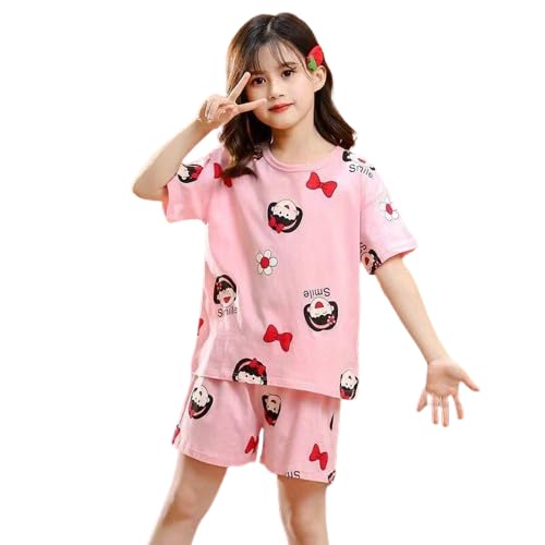 RKEVENT FASHION HUB Girls Sets Childrens Pajamas Girls PyjamasTeens Pajamas Teenager Sleepwear Strawberry Printed Nylon Homewea