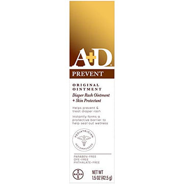 A+D Original Diaper Rash Ointment, Baby Skin Protectant With Lanolin And Petrolatum, Seals Out Wetness, Helps Prevent Diaper Ras