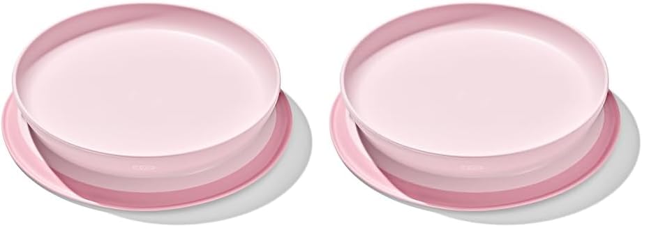 Oxo Tot Stick And Stay Suction Plate - Blossom (Pack Of 2)