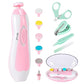 Baby Nail Trimmer Electric-12 in 1 Baby Nail Clippers Safe Baby Nail File Kit with a Nail Clipper, Scissor, Tweezers, and Nail F