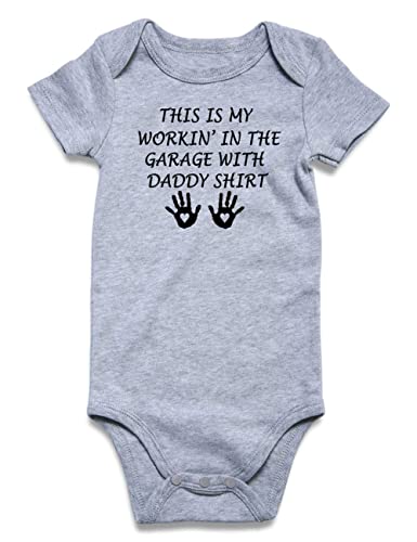 Funnycokid Baby Boys Girls Clothes Bodysuit Newborn Stuff Gender Neutral Announcement Romper This Is My Workin In The Garage Wit