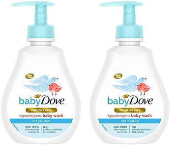 Baby Dove Rich Moisture Hair To Toe Baby Wash 200 Ml, No Tears Body Wash For BabyS Soft Skin - Hypoallergenic, No Sulphates, No