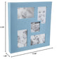Pioneer Collage Frame Embossed 'Baby' Sewn Leatherette Cover Photo Album, 4'X6', 240 Photos, Baby Blue