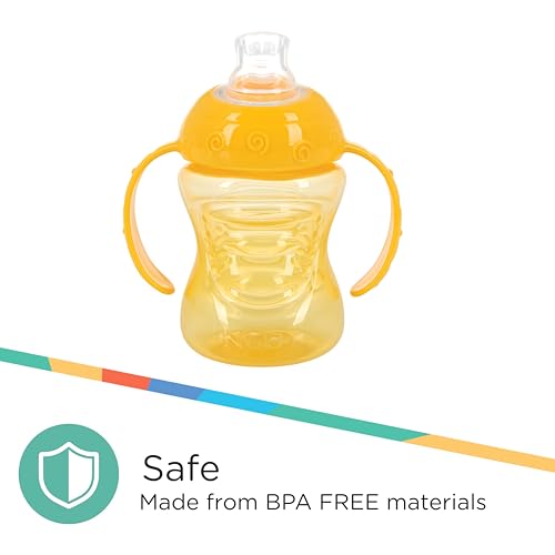 Nuby 3 Pack Two Handle No Spill Toddler Sippy Cups - Toddler Cups Spill Proof With Easy And Firm Grip - Bpa Free Toddlers Cups -